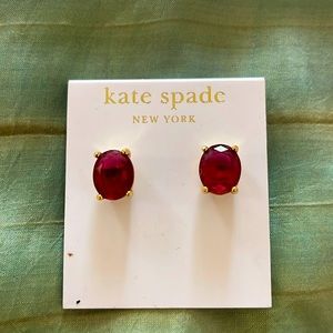 January! Kate Spade Gum Drop earrings in red/garnet.